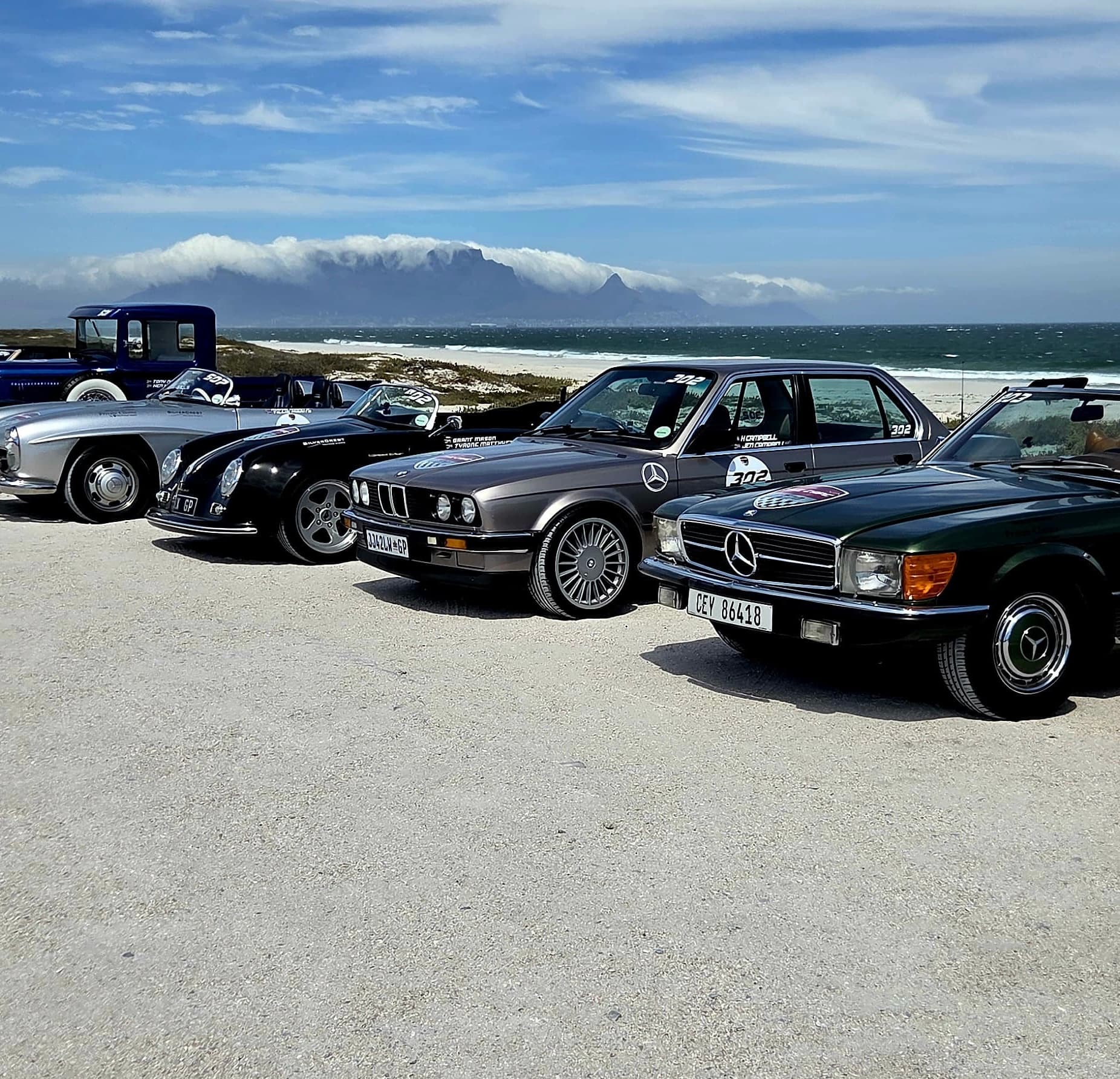 Cape 1000 cars gathered beneath Table Mountain.