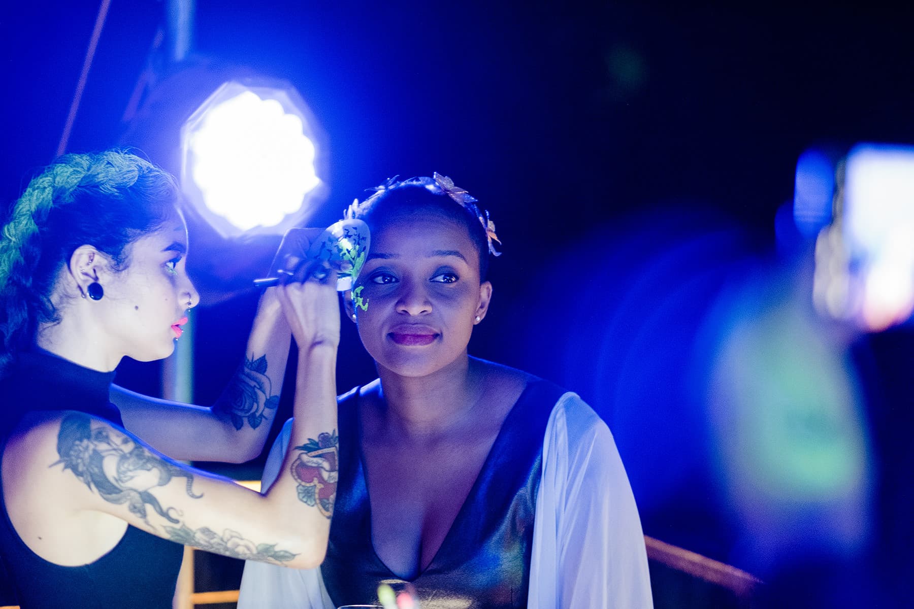 A guest participating in a live Beiersdorf brand experience.