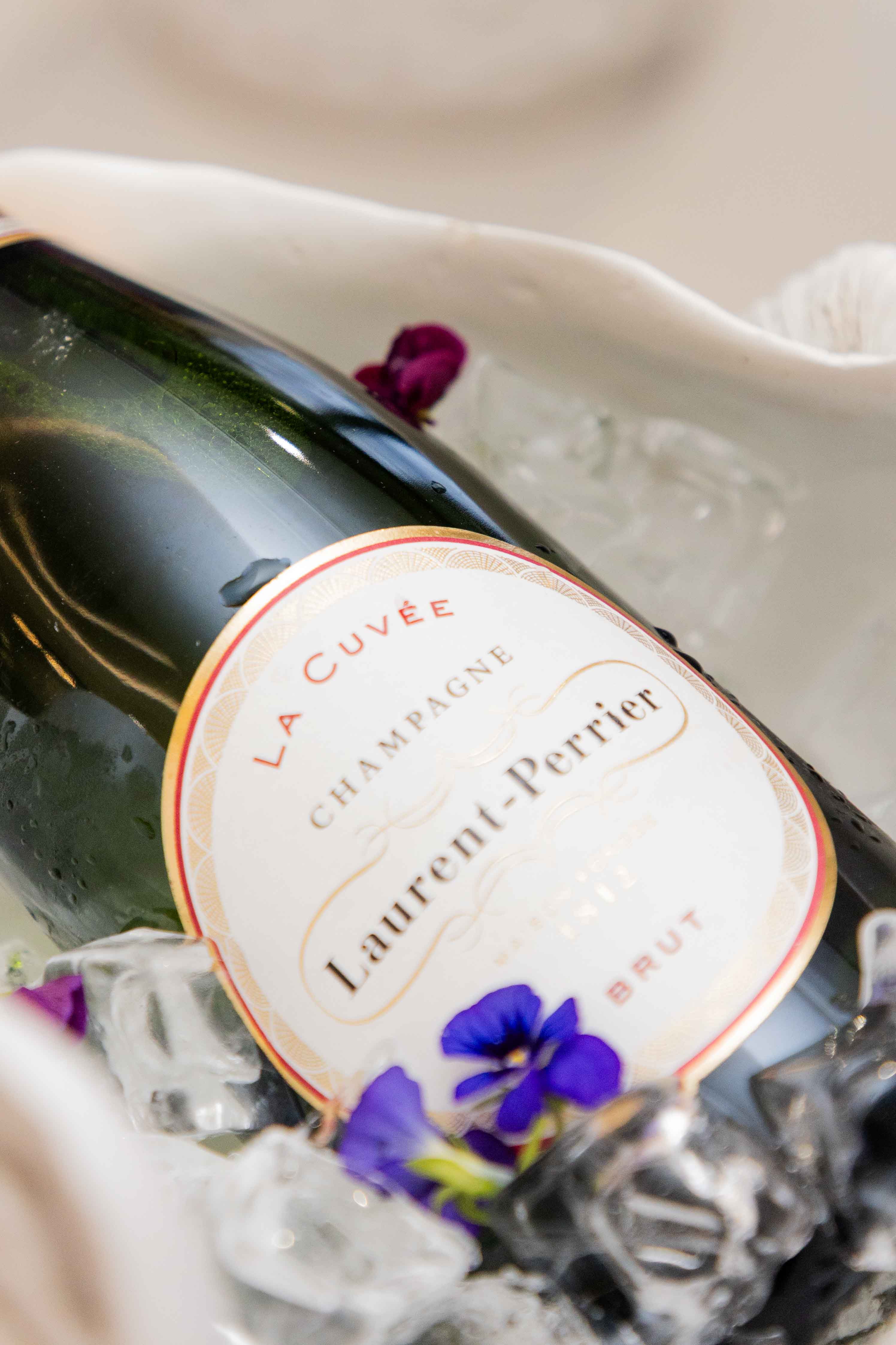 Laurent-Perrier Champagne presented as part of a hospitality partnership.